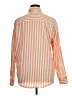 H&M Stripes Orange Long Sleeve Button-Down Shirt Size XL - photo 2