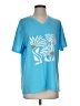 Unbranded Tropical Blue Short Sleeve T-Shirt Size S - photo 1