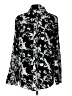 VICI 100% Polyester Floral Black Long Sleeve Blouse Size L - photo 2