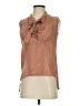 BCBGMAXAZRIA 100% Cupro Brown Sleeveless Blouse Size XXS - photo 4