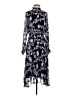 o.p.t 100% Polyester Floral Black Blue Casual Dress Size S - photo 1
