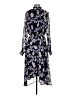 o.p.t 100% Polyester Floral Black Blue Casual Dress Size S - photo 2