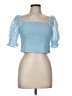 Joy Joy 100% Viscose Blue Short Sleeve Top Size M - photo 1
