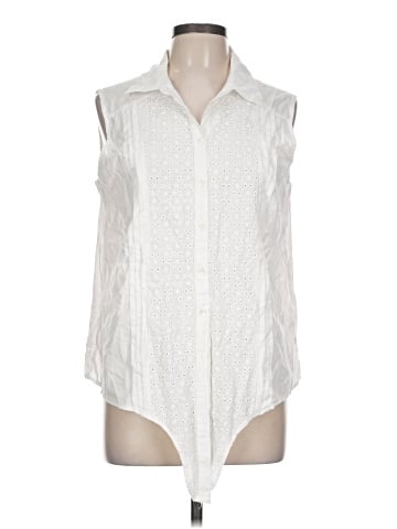 DressBarn Sleeveless Button-Down Shirt (view 1)