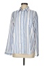 Unbranded 100% Polyester Stripes Blue Long Sleeve Blouse Size M - photo 1
