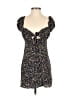 Polly 100% Polyester Floral Black Casual Dress Size 4 - photo 1