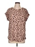 Como Vintage Animal Print Tan Short Sleeve T-Shirt Size L - photo 1