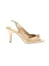 Nina 100% Leather Gold Heels Size 8 1/2 - photo 1