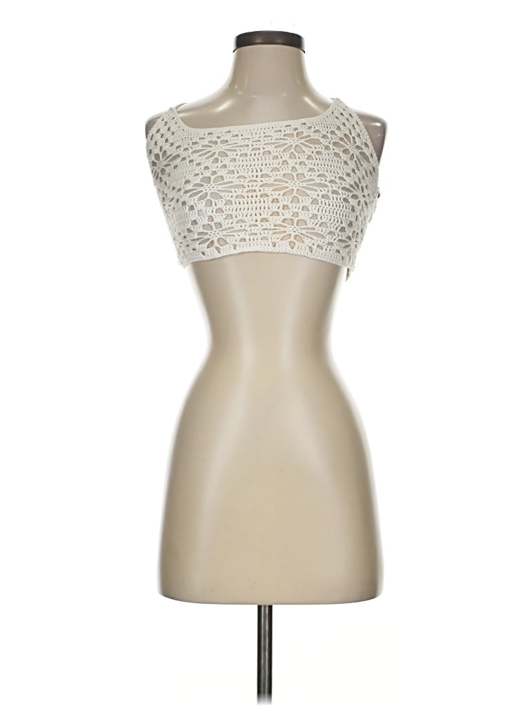Pre-owned Forever 21 Tank Top Ivory Strapless Neckline Tops