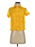 J.Crew 100% Viscose Yellow Short Sleeve Blouse Size 00 - photo 1