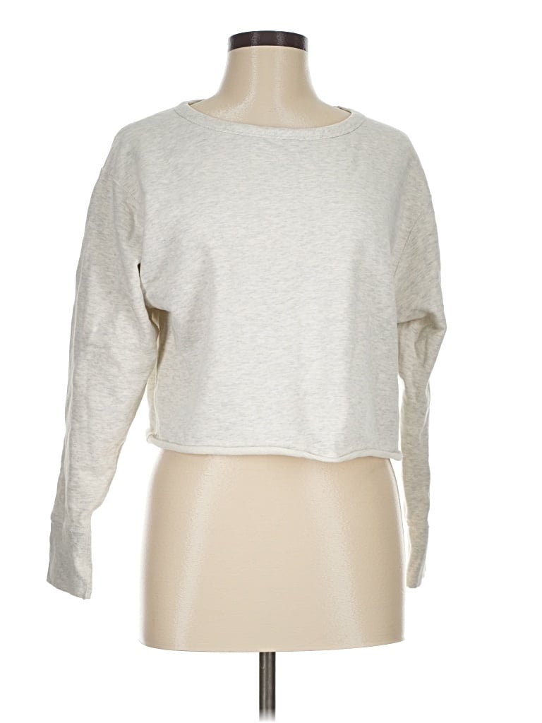 Pre-owned Athleta Sweatshirt In Silver