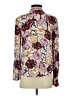 Hinge 100% Viscose Floral Ivory Long Sleeve Blouse Size XS - photo 2