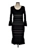 Max Studio Stripes Black Casual Dress Size L - photo 1