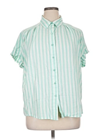 Lane Bryant Short Sleeve Button-Down Shirt (view 1)