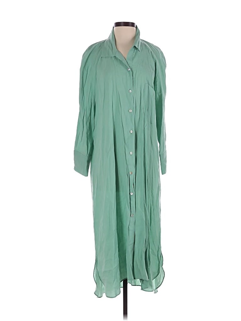 Pre-owned Zara Casual Dress In Green