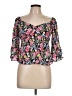 Ecru 100% Viscose Pink 3/4 Sleeve Blouse Size L - photo 1