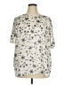 Vince Camuto 100% Polyester Stars Silver Short Sleeve Blouse Size 1X - photo 1