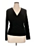 Patra Black Long Sleeve Top Size XL - photo 1