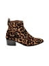 Veronica Beard 100% Leather Animal Print Brown Ankle Boots Size 7 1/2 - photo 1