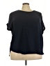 Maurices 100% Polyester Black Short Sleeve Top Size 24 (3) - photo 1