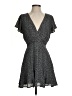 Mi ami 100% Polyester Polka Dots Gray Casual Dress Size S - photo 1