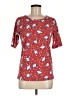 Lularoe Floral Red Short Sleeve T-Shirt Size M - photo 1