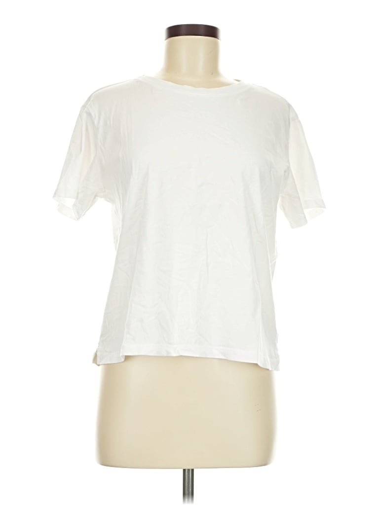 Pre-owned Free Assembly Short Sleeve T-shirt In Ivory