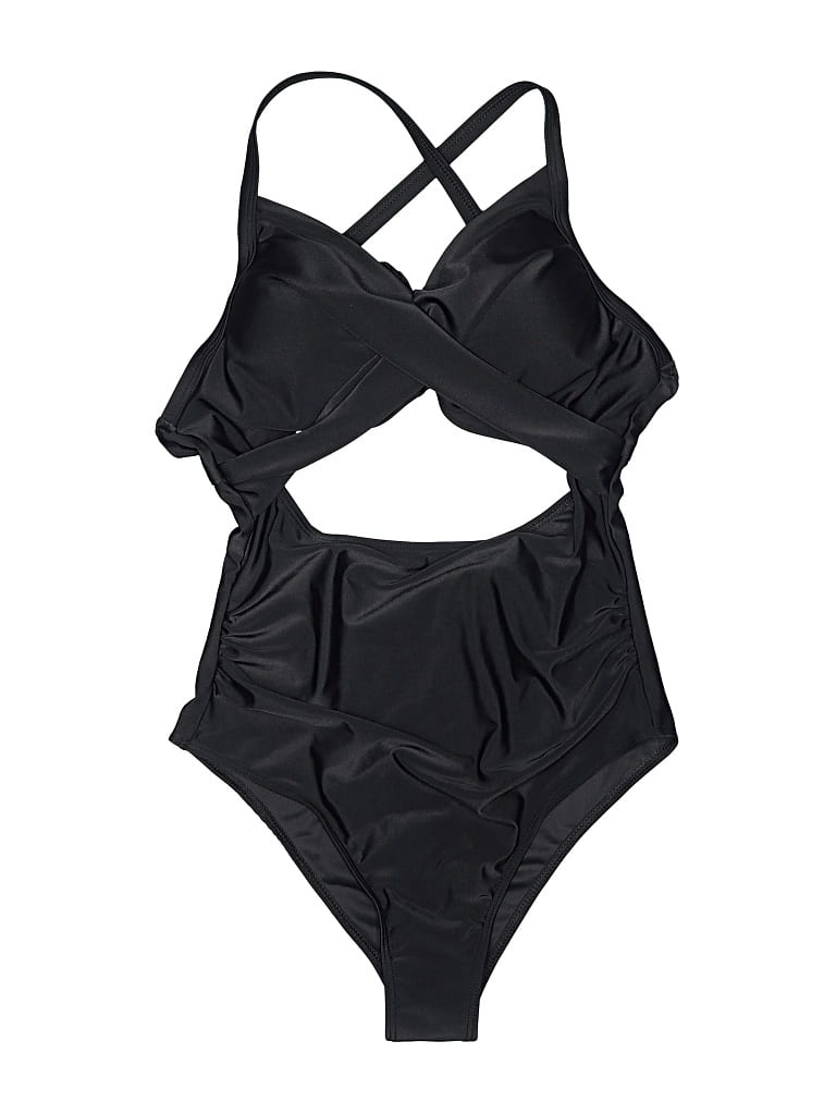 Pre-owned Unbranded One Piece Swimsuit In Black