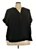Maurices 100% Polyester Black Short Sleeve Blouse Size 24 (3) - photo 1