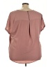 Maurices 100% Polyester Pink Short Sleeve Top Size 24 (3) - photo 2