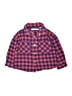 Zara 100% Cotton Checkered-gingham Orange Red Long Sleeve Button-Down Shirt Size 12-18 mo - photo 1