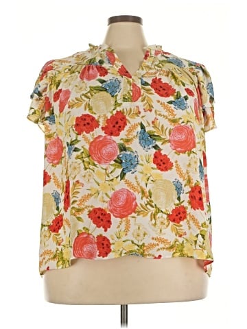 Rose + Olive Short Sleeve Blouse (view 1)