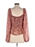 Moon River Orange Long Sleeve Blouse Size M - photo 2