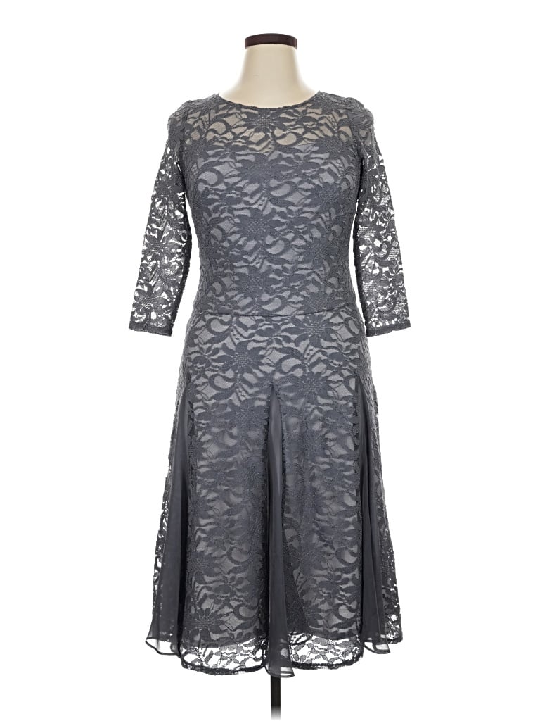 Pre-owned Sangria Cocktail Dress In Gray