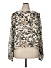 Evereve 100% Polyester Camo Ivory Long Sleeve Blouse Size XL - photo 1