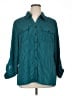Elementz Stripes Teal 3/4 Sleeve Blouse Size XL - photo 1