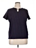 Talbots Outlet Polka Dots Blue Short Sleeve Blouse Size 1X - photo 1