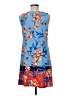 MSK Print Blue Casual Dress Size M (petite) - photo 2