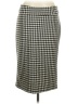 H&M 100% Polyester Houndstooth Black Formal Skirt Size 8 - photo 1