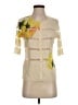 Escada 100% Polyamide Yellow Short Sleeve Blouse Size S - photo 1