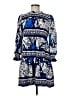 Donna Morgan Print Blue Casual Dress Size 8 - photo 1