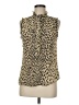 J.Crew Animal Print Tan Sleeveless Blouse Size 6 - photo 1