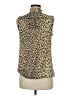 J.Crew Animal Print Tan Sleeveless Blouse Size 6 - photo 2