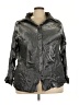 Fashion Bug Metallic Black 3/4 Sleeve Button-Down Shirt Size 26 - 28 - photo 1
