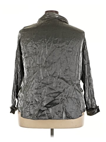 Fashion Bug 3/4 Sleeve Button-Down Shirt (view 2)