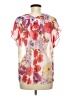 CAbi 100% Polyester Pink Short Sleeve Blouse Size M - photo 2