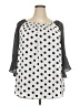 Cato 100% Polyester Polka Dots White 3/4 Sleeve Blouse Size 18 - 20 - photo 1