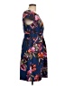 Moulinette Soeurs 100% Polyester Print Blue Casual Dress Size 12 - photo 4