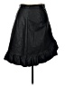 Mittoshop Solid Black Faux Leather Skirt Size L - photo 1