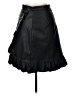 Mittoshop Solid Black Faux Leather Skirt Size L - photo 2